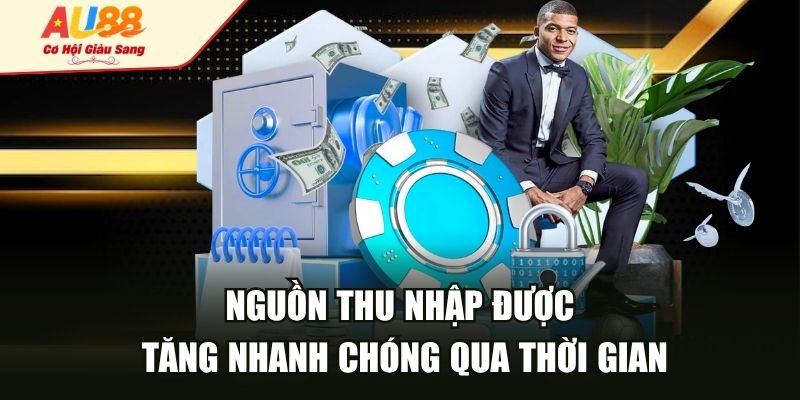 Nguồn thu nhập được tăng nhanh chóng qua thời gian